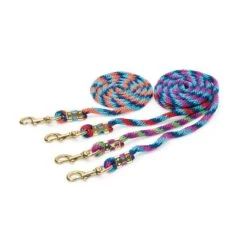 Shires Topaz 8ft Lead Rope - Purple/Lime/Pink