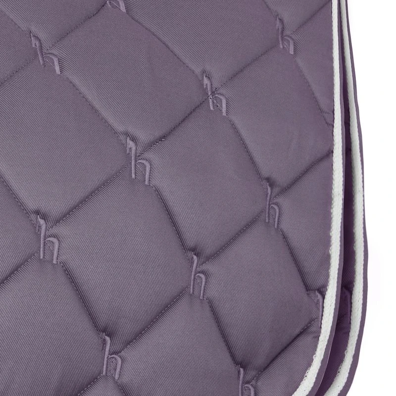Horze Ghent Quick Dry Dressage Saddle Pad W/Faux Fur - Grey Ridge Purple - Image 2