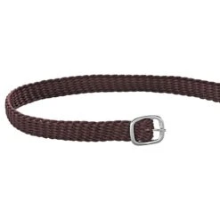 Herm Sprenger Perlon Spur Straps - Brown/Stainless Steel