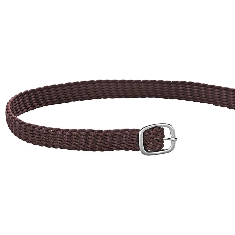 Herm Sprenger Perlon Spur Straps - Brown/Stainless Steel