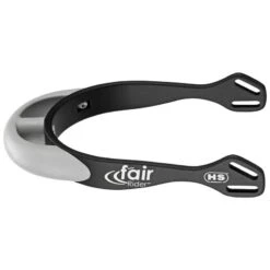 Herm Sprenger 20mm Rounded Neck Fairrider Spurs - Black Aluminum/Silver