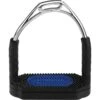 Herm Sprenger Bow Balance Stirrups - Stainless Steel/Black/Blue Pad
