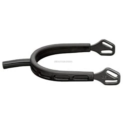 Herm Sprenger 25mm Flat Neck Ultra Fit Extra Grip Spurs - Black Stainless/Black Grip