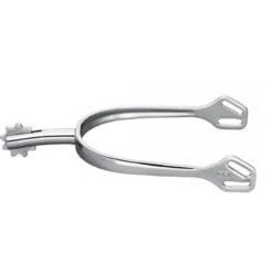 Herm Sprenger 45mm Flat Neck Rowel #4 Ultra Fit Spurs - Stainless Steel