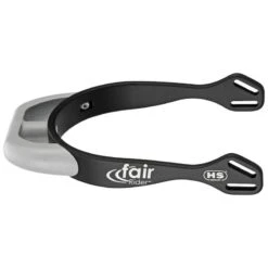 Herm Sprenger 20mm Flat Neck Fairrider Spurs - Black Aluminum/Silver