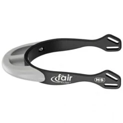 Herm Sprenger 25mm Rounded Neck Fairrider Spurs - Black Aluminum/Silver
