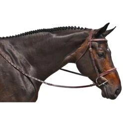 M. Toulouse Handy Hunter Snaffle Bridle - Chocolate