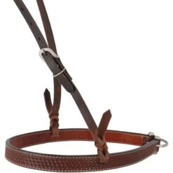 Western Rawhide Basketweave Noseband - Chestnut