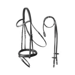 Horze Safari Bridle W/Curved Clincher Browband - Black