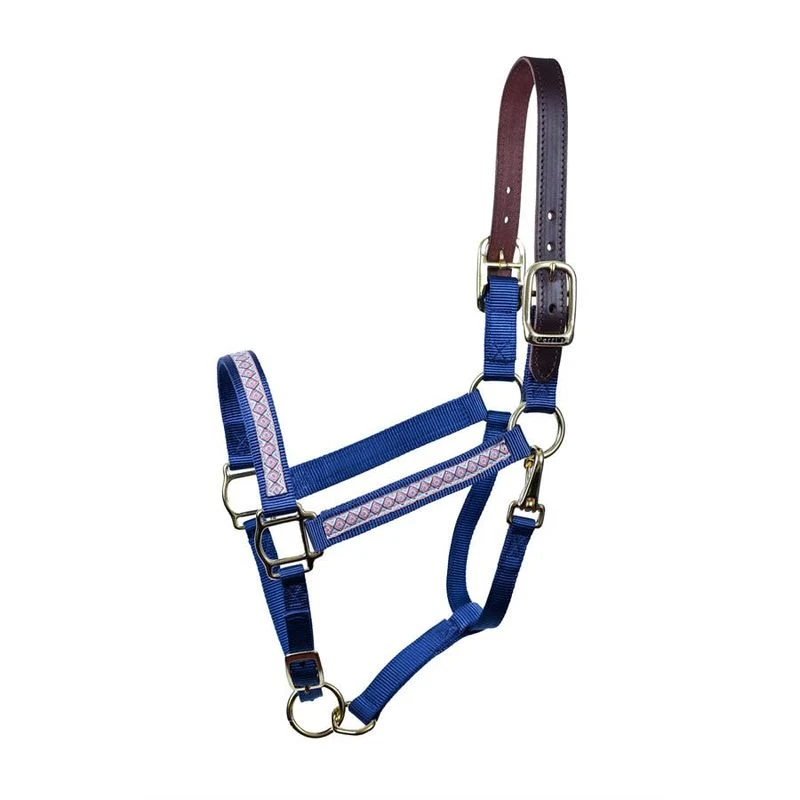 Perri's Ribbon Safety Halter - Navy IKAT