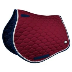 Fair Play Hexagon Jump Saddle Pad - Burgundy