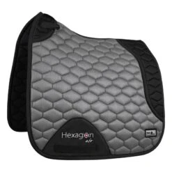 Fair Play Hexagon Air Mesh Dressage Saddle Pad - Grey/Black