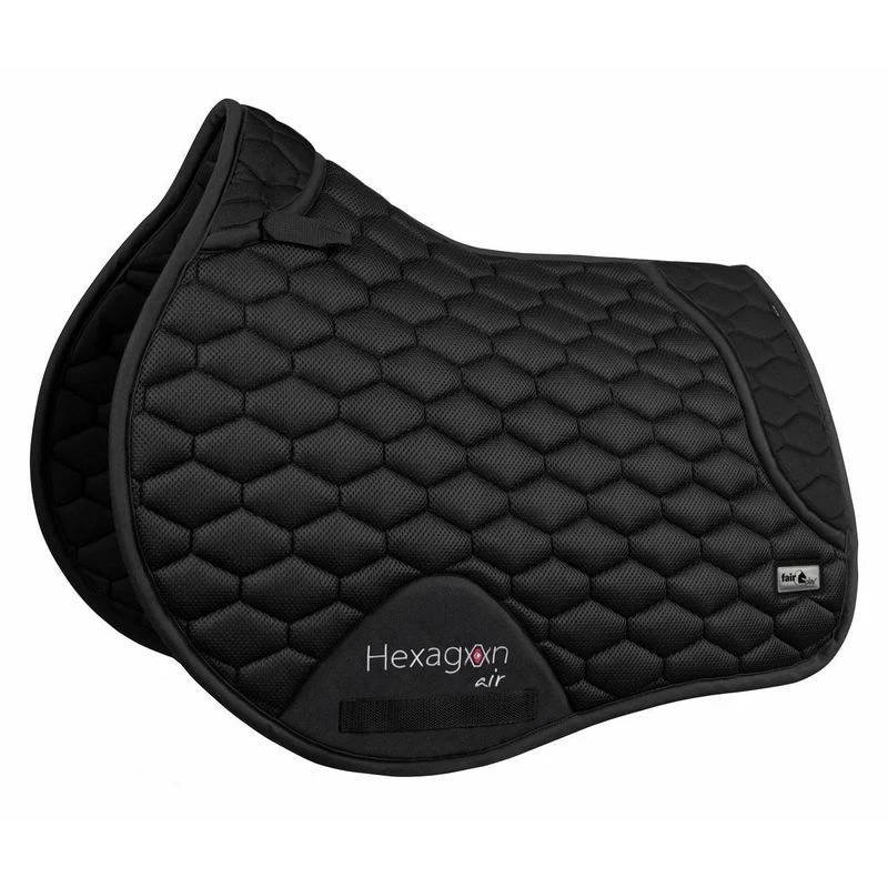Fair Play Hexagon Air Mesh Jump Saddle Pad - Black