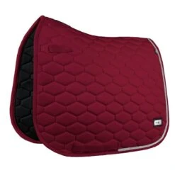 Fair Play Hexagon Crystal Dressage Saddle Pad - Burgundy