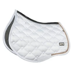 Fair Play Azuryt Ceramic RoseGold Jump Saddle Pad - White